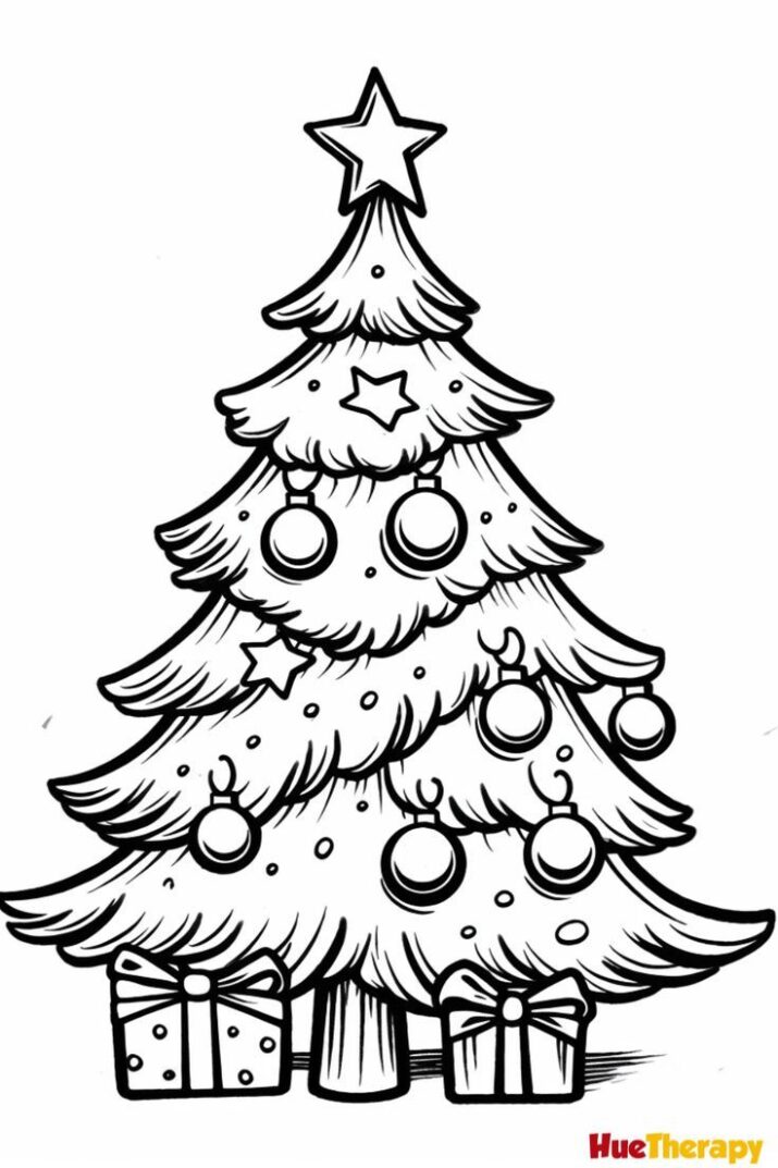 13 Free Printable Christmas Tree Coloring Pages