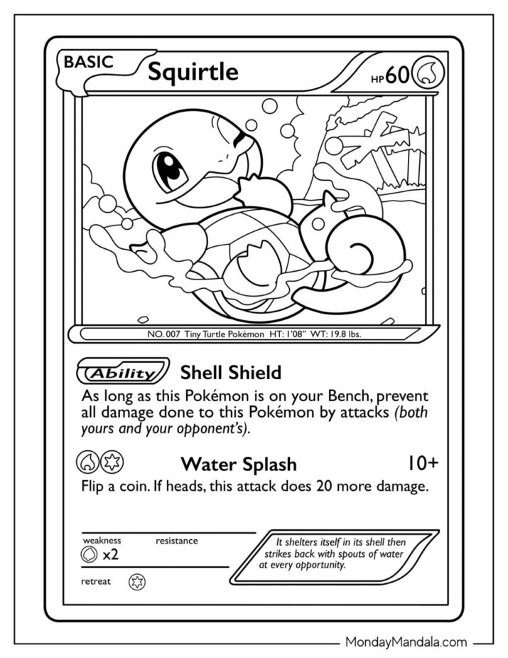 22 Squirtle Coloring Pages (Free PDF Printables)