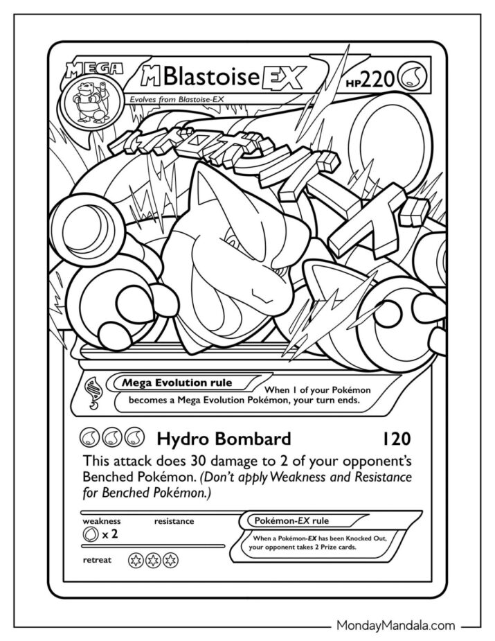 24 Mega Pokemon Coloring Pages (Free PDF Printables)