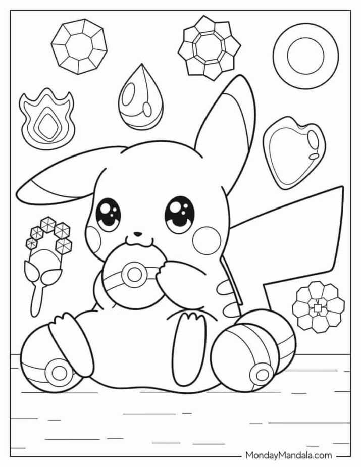 38 Pikachu Coloring Pages (Free PDF Printables)