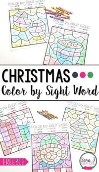 Christmas Color by Sight Word