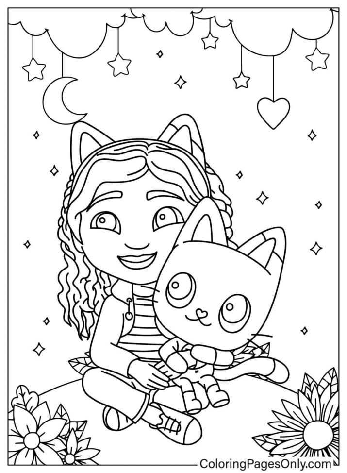 Free Gabby’s Dollhouse Coloring Page - Free Printable Coloring Pages