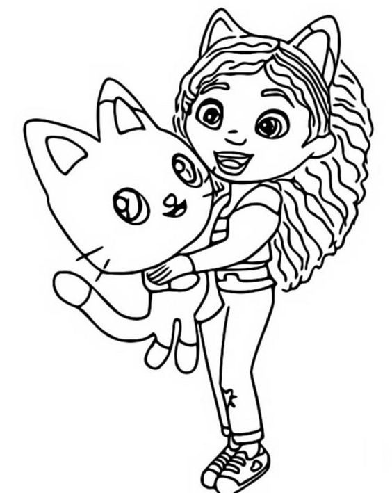 Free Printable Gabby's Dollhouse Coloring Pages Ideas - HappyAllKids.com