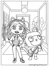 Gabby’s Dollhouse Coloring Page - Free Printable Coloring Pages