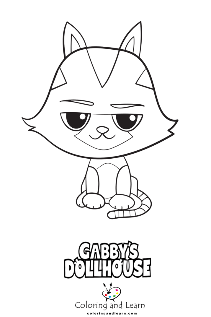 Gabby's Dollhouse Coloring Pages  - coloringandlearn.com