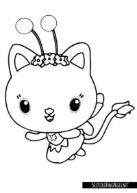 Kitty Fairy Gabbys Dollhouse coloring page - Free printable coloring pages