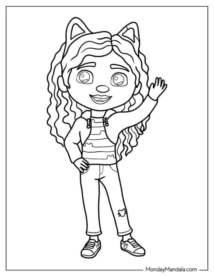 100+ Gabby Dollhouse Coloring Pages 29