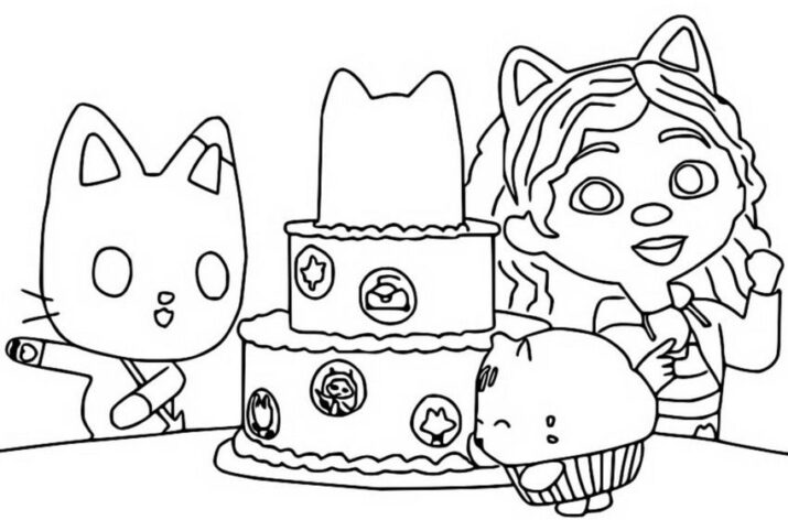 110+ Gabby’s Dollhouse Coloring Pages 77