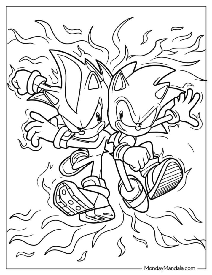 20 Shadow Sonic Coloring Pages (Free PDF Printables)