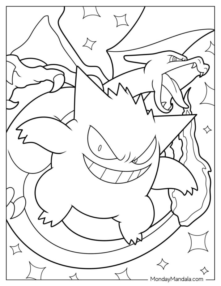 22 Gengar Coloring Pages (Free PDF Printables)