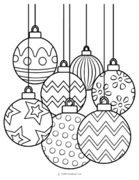 26 Christmas Ornament Coloring Pages