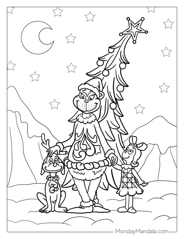 38 Grinch Coloring Pages (Free PDF Printables) - HappyAllKids.com