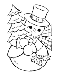 5 Snowman Coloring Pages! - The Graphics Fairy