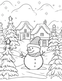 50 Winter Coloring Pages: Free Printable Sheets