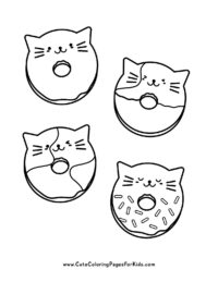 6 Cute Cat Coloring Pages for Kids