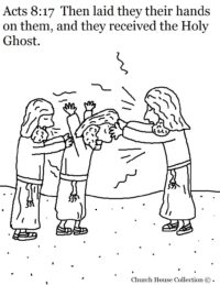 Acts 8:17 Received The Holy Ghost Coloring Page