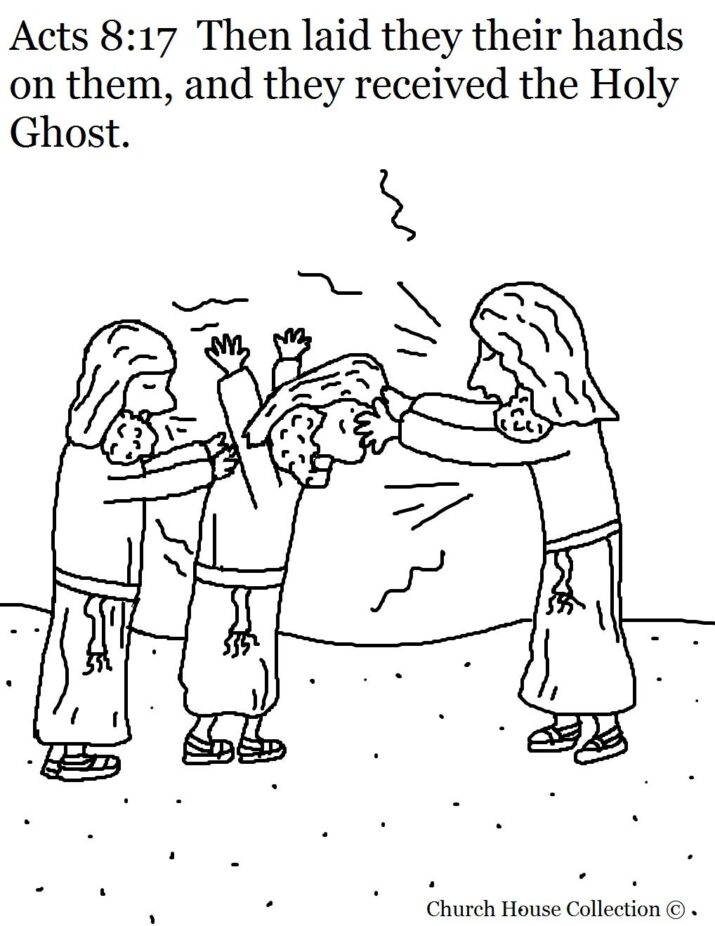 Acts 8:17 Received The Holy Ghost Coloring Page