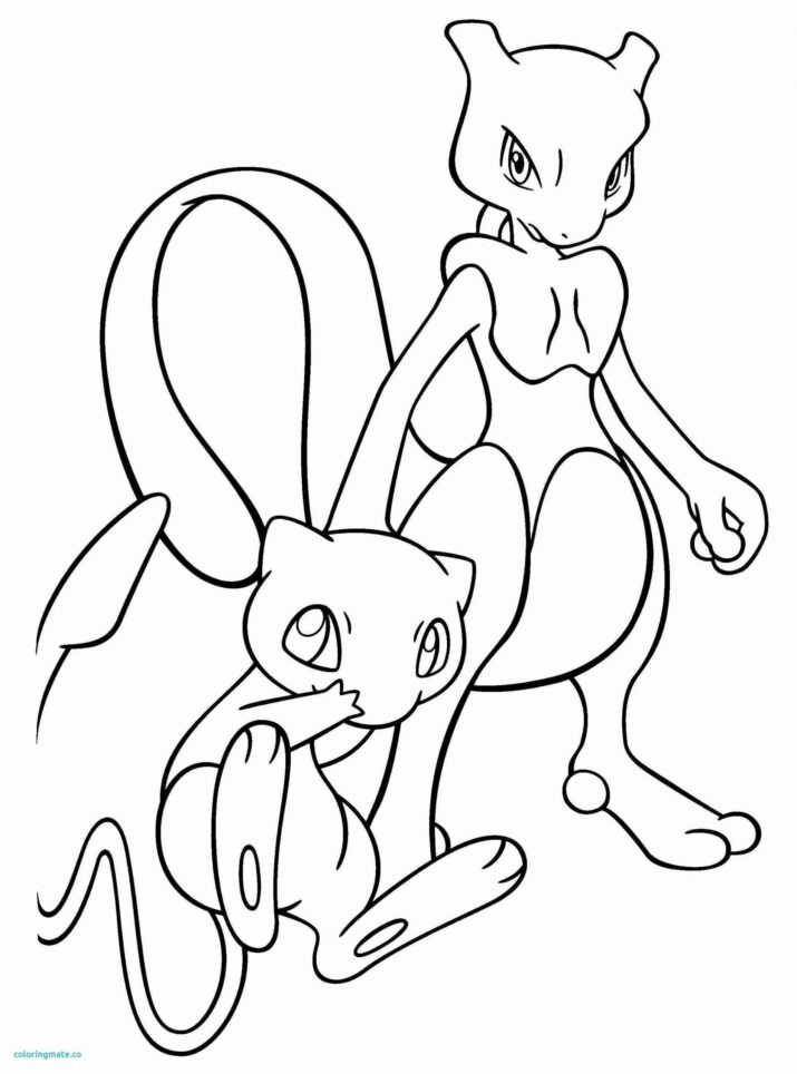 Awesome Mewtwo Coloring Pages