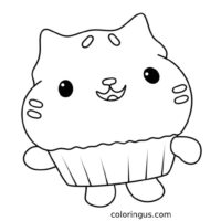 Bakey With Cakey Cat Coloring Page : Print