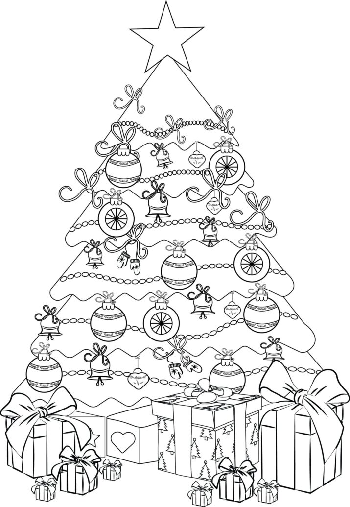 CHRISTMAS TREE-Coloring Page
