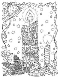 Christmas Candle Coloring Page Christian Scripture Color Book Pages - Etsy