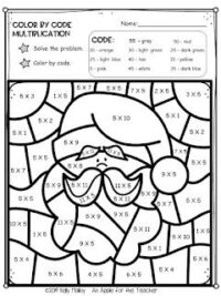 Christmas Color By Number Worksheets