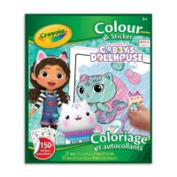 Crayola Colour & Sticker Book, Gabby's Dollhouse Multi