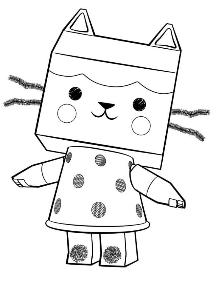 DJ Catnip from Gabby's Dollhouse Coloring Page - Free Printable Coloring Pages for Kids