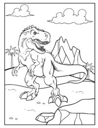 Digital Print Dinosaur Coloring Book