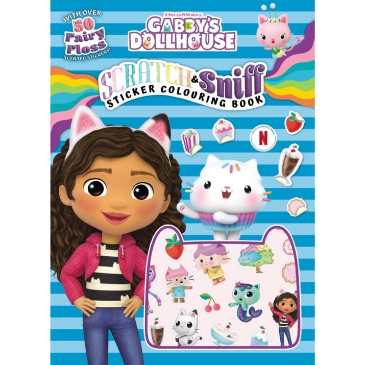 Dream Works Gabby’s Dollhouse Scratch & Sniff Sticker Colouring Book