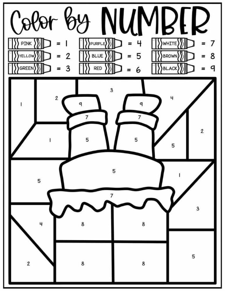 Free Christmas Color by Number Printables!