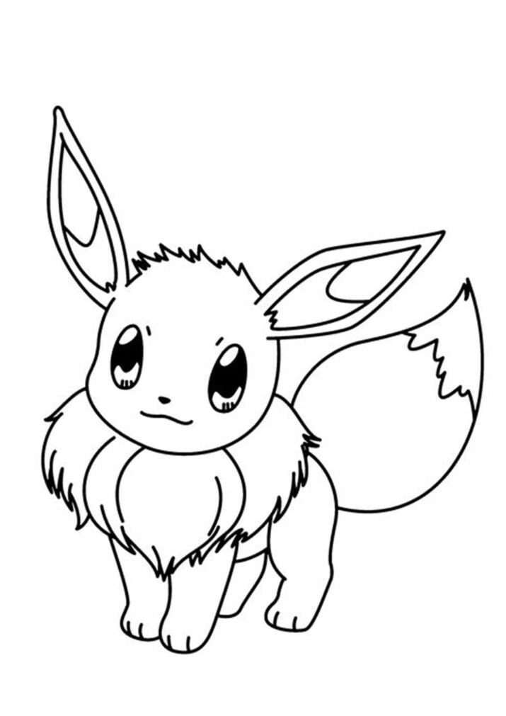 Free & Easy To Print Eevee Coloring Pages