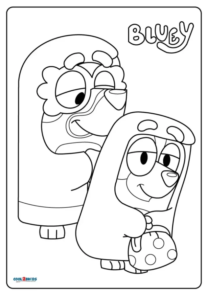 Free Printable Bluey Coloring Pages For Kids