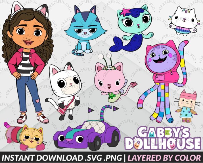 Gabby'S Dollhouse Svg Bundle, Gabby'S Dollhouse Svg