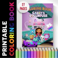 Gabby's Dollhouse Coloring Book 27 Pages, Coloring Pages Printable