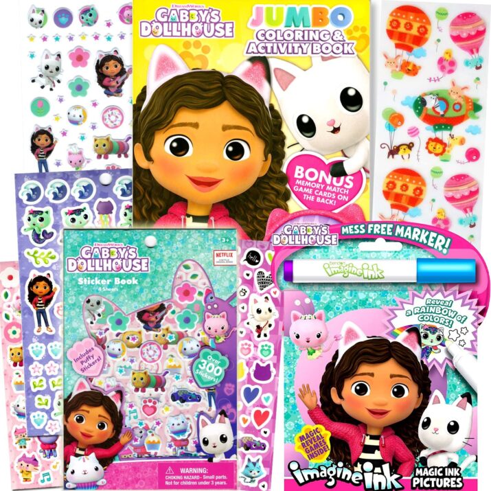 Gabby's Dollhouse Coloring Books Set for Girls - Bundle with Imagine Ink Kids Coloring Activity Book and More