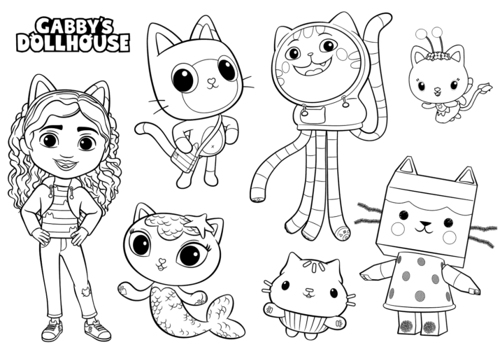 Gabby's Dollhouse Coloring Page - Free Printable Coloring Pages