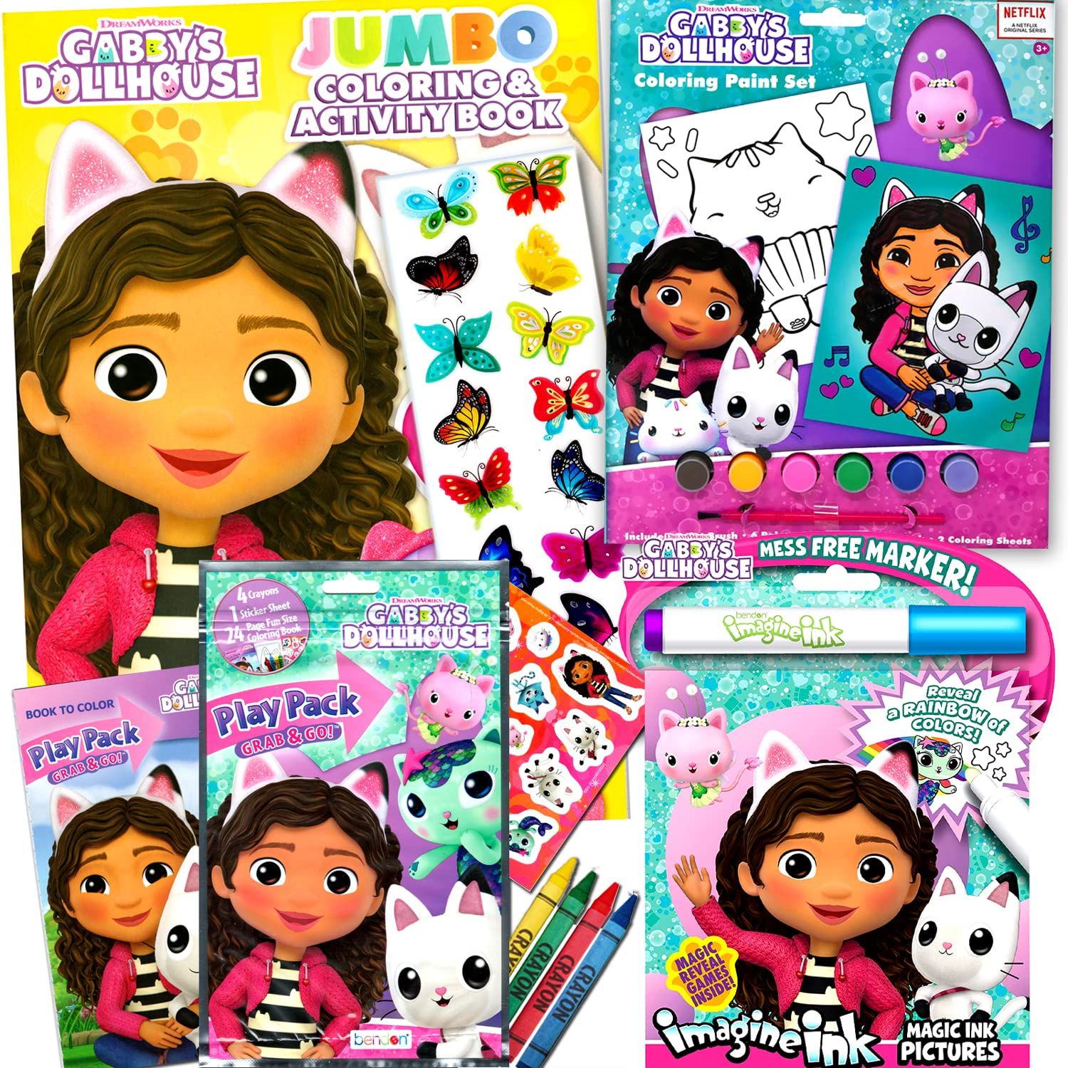 Gabby's Dollhouse Coloring and Activity Books Super Set Bundle with ...