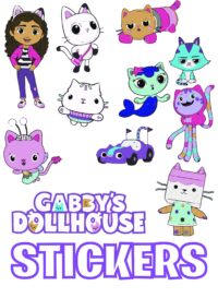 Gabby's Dollhouse - Cut to Shape - Vibrant Colours - A5-A2 Size