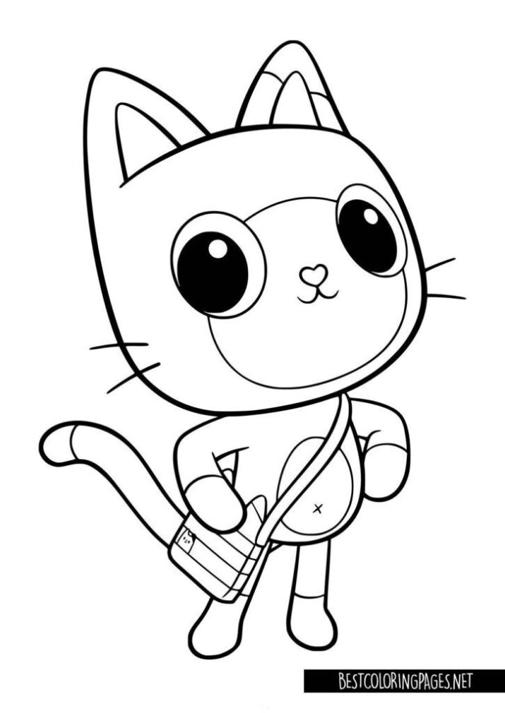 Gabbys Dollhouse Pandy Paws - Free printable coloring pages