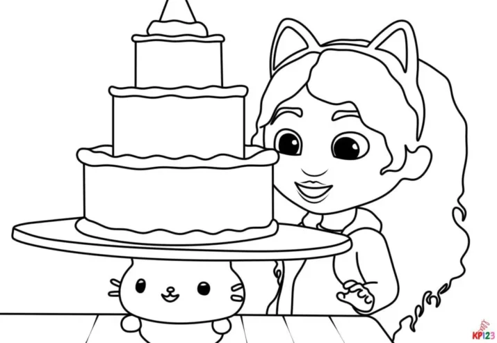 Gabby's Dollhouse coloring page | Free download | Kleurplaat123