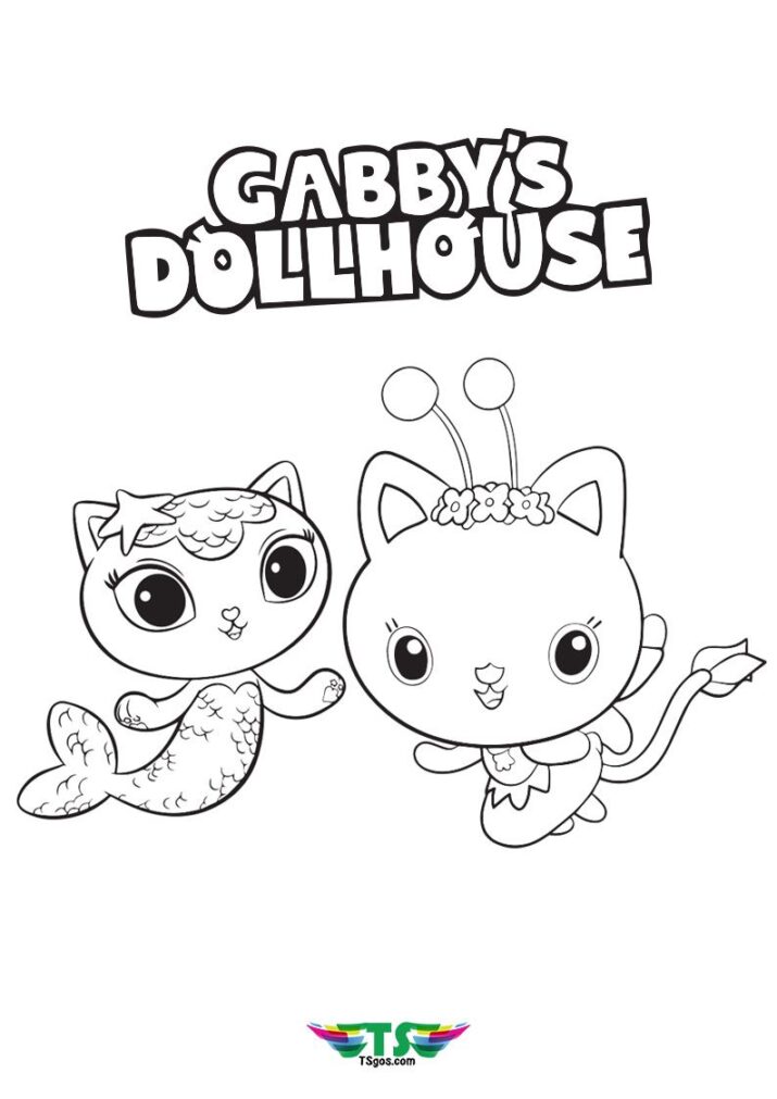 Hei Kids.. Free Coloring Page Gabby Dollhouse For You - TSgos.com