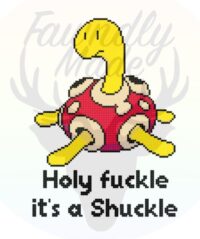 Holy Fuckle It's A Shuckle Pokemon Cross Stitch Pattern - Etsy Canada