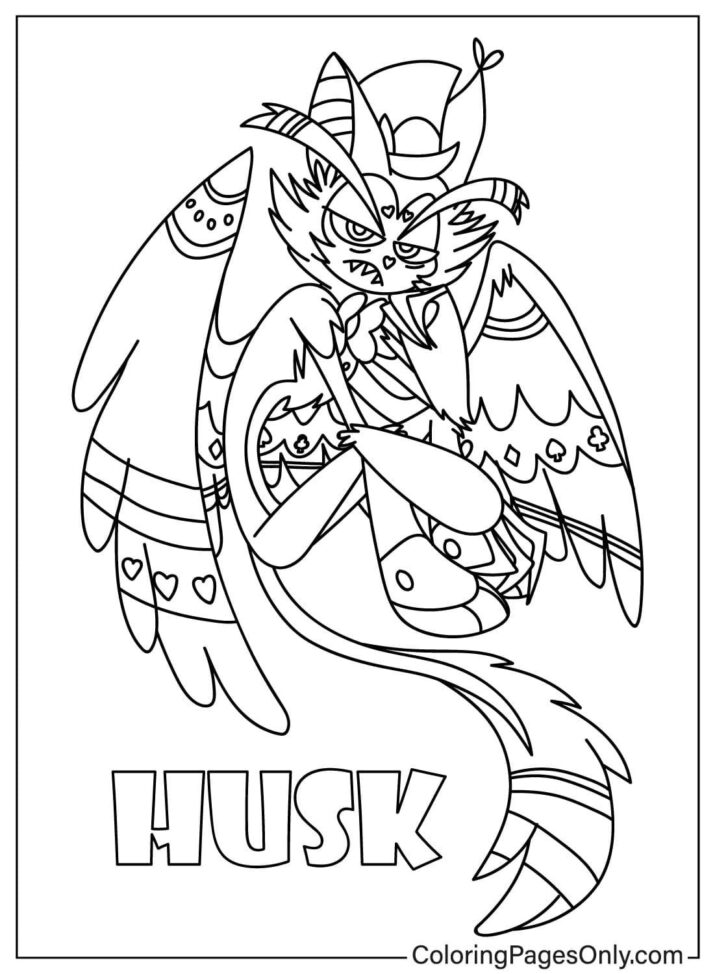 Husk Coloring Page - Free Printable Coloring Pages