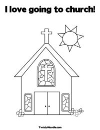 I love going to church Coloring Page