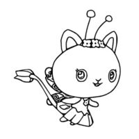 Kitty Fairy From Gabby's Dollhouse Coloring Page Printable Coloring Page For Kids - Coloring Nation Pages