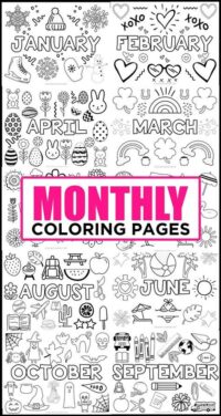 Months of The Year Coloring Pages