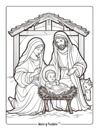 Nativity Coloring Pages For Adults