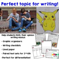 Paired Text Passages - Pokemon Go Opinion Writing - Print & Digital