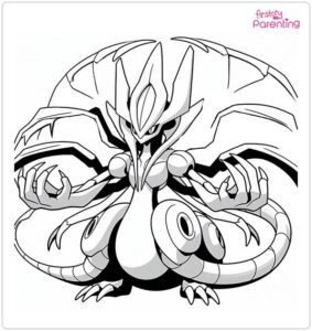 Pokemon Dark Darkrai Coloring Page - Free Printable - HappyAllKids.com